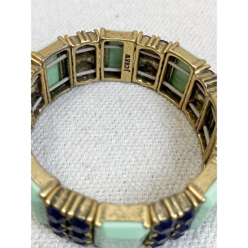 J. Crew Green Blue stretch bracelet - Picture 3 of 4